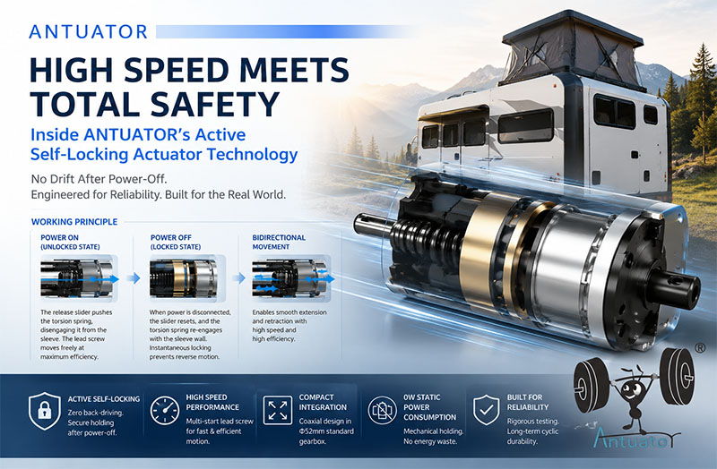 High Speed Meets Total Safety: Inside ANTUATOR’s Active Self-Locking Actuator Technology