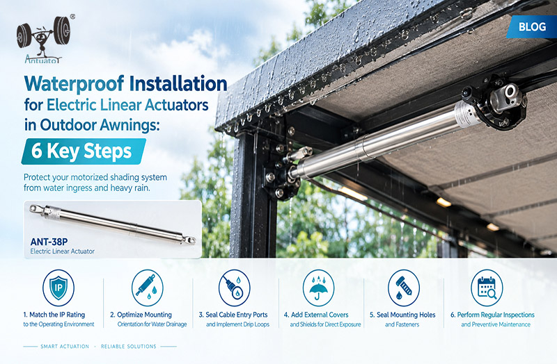 Waterproof Installation for Electric Linear Actuators in Outdoor Awnings or pergolas: 6 Key Steps